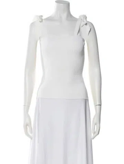 Pre-owned Zimmermann Square Neckline Sleeveless Top In White