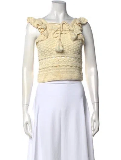 Pre-owned Zimmermann Square Neckline Sweater In Neutral
