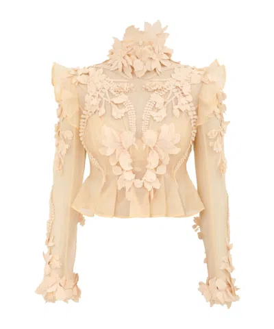 Zimmermann Stand Collar Top In Neutral