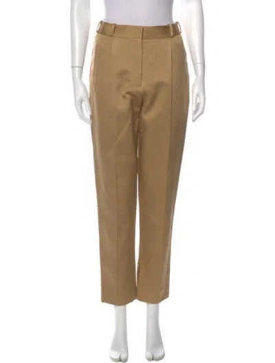 Pre-owned Zimmermann Straight Leg Pants In Gold