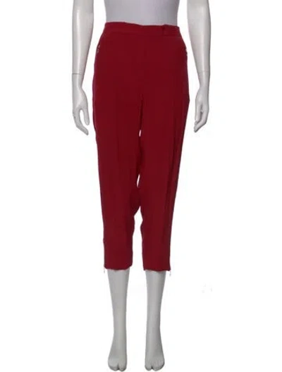Pre-owned Zimmermann Straight Leg Pants In Red