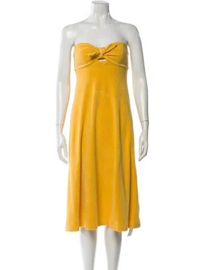 Pre-owned Zimmermann Strapless Mini Dress In Yellow