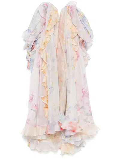 ZIMMERMANN STRAPLESS RUFFLE MAXI DRESS