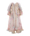 Zimmermann Crush Ruffled Off-the-shoulder Linen-silk Gown In Nude