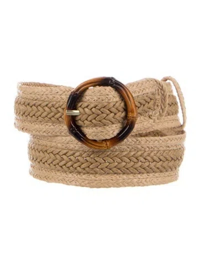 Pre-owned Zimmermann Straw Belt In Neutral