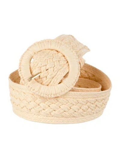 Pre-owned Zimmermann Straw Belt In Neutral