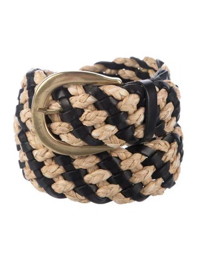 Pre-owned Zimmermann Straw Belt In Neutrals