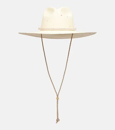 Zimmermann Straw Cowboy Hat In White