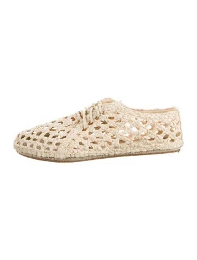 Pre-owned Zimmermann Straw Espadrilles In Neutral