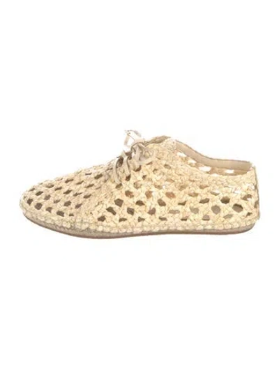 Pre-owned Zimmermann Straw Espadrilles In Neutral