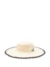 Zimmermann Sun Hat With Straw Construction And Wide Brim In Neutral