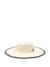 Zimmermann Sun Hat With Straw Construction And Wide Brim In Neutral