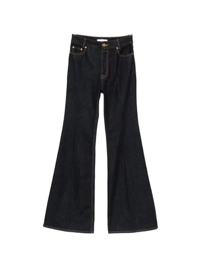 Zimmermann Stretch Denim Flared Jeans In Black