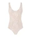 Zimmermann Stretch Lace Jumpsuit In Pink