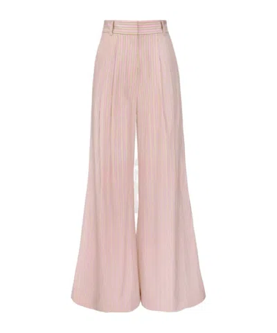 Zimmermann Stripe Wide Leg Pant In Blue
