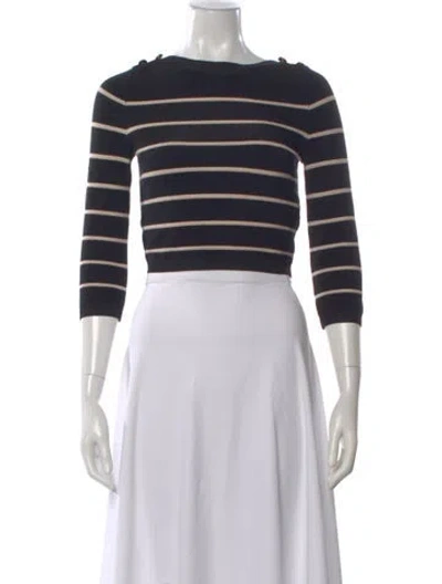 Pre-owned Zimmermann Striped Bateau Neckline Sweater In Multi