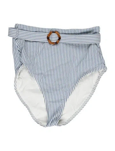 Pre-owned Zimmermann Striped Bottoms W/ Tags In Blue