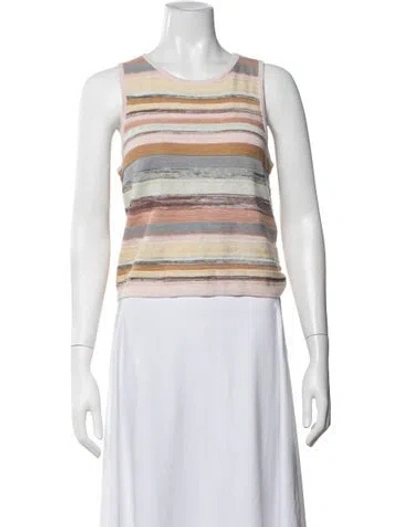Pre-owned Zimmermann Striped Crew Neck Sweater In Multicolor