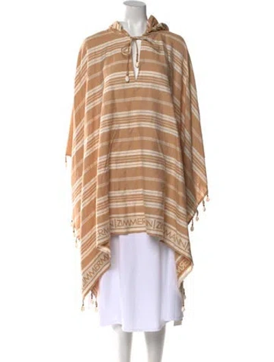Pre-owned Zimmermann Striped Crew Neck Sweater In Neutral