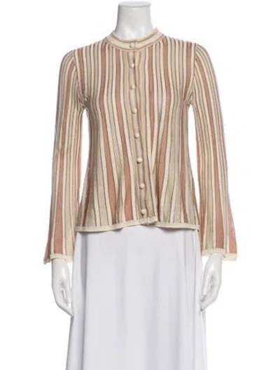Pre-owned Zimmermann Striped Crew Neck Sweater In Neutral