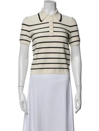 Pre-owned Zimmermann Striped Crew Neck Sweater In Neutral