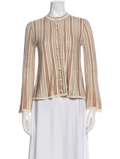 Pre-owned Zimmermann Striped Crew Neck Sweater In Neutrals