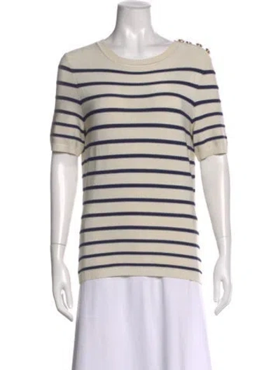 Pre-owned Zimmermann Striped Crew Neck Top