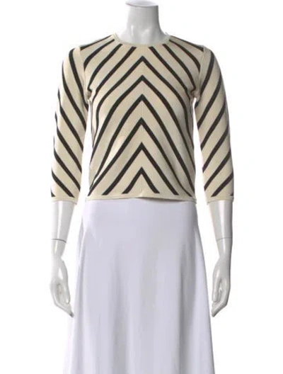 Pre-owned Zimmermann Striped Crew Neck Top