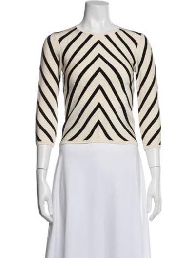 Pre-owned Zimmermann Striped Crew Neck Top In Multi