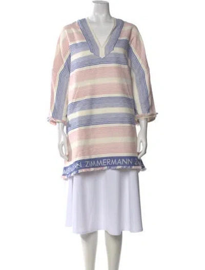 Pre-owned Zimmermann Striped Dress In Neutral