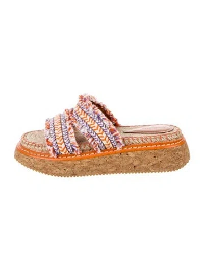 Pre-owned Zimmermann Striped Espadrilles In Orange
