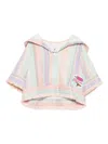 Zimmermann Cascadian Kids Hooded Top Multi Stripe Color In Pink