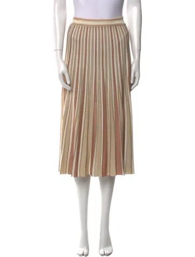 Pre-owned Zimmermann Striped Knee-length Skirt In Neutral