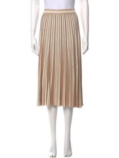 Pre-owned Zimmermann Striped Knee-length Skirt In Neutral
