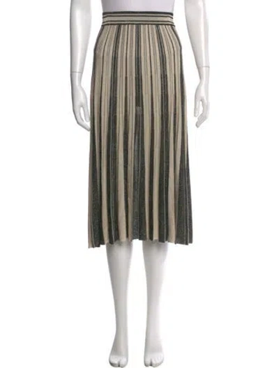 Pre-owned Zimmermann Striped Knee-length Skirt In Neutral