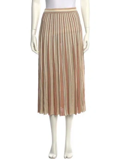 Pre-owned Zimmermann Striped Knee-length Skirt In Pink
