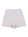 Zimmermann Girls Halliday Textured Knit Shorts In Multicolor