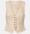 Zimmermann Pinstripe Button Vest In Neutral