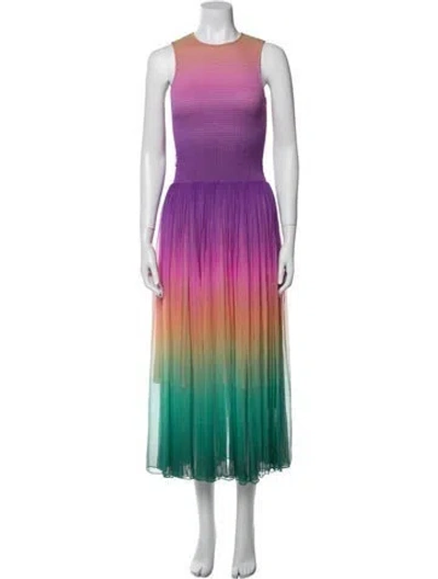 Pre-owned Zimmermann Striped Long Dress In Purple
