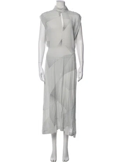 Pre-owned Zimmermann Striped Long Dress In White