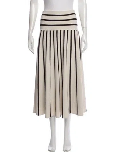 Pre-owned Zimmermann Striped Long Skirt In Neutral