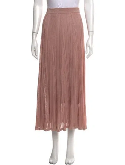 Pre-owned Zimmermann Striped Long Skirt In Pink