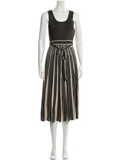 Pre-owned Zimmermann Striped Midi Length Dress W/ Tags In Multi