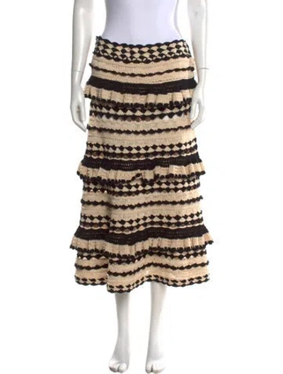 Pre-owned Zimmermann Striped Midi Length Skirt