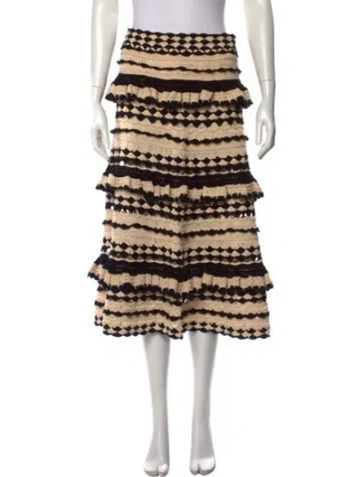 Pre-owned Zimmermann Striped Midi Length Skirt