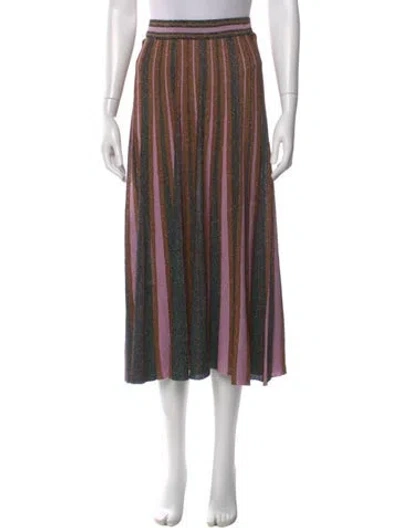 Pre-owned Zimmermann Striped Midi Length Skirt