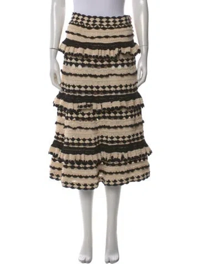Pre-owned Zimmermann Striped Midi Length Skirt