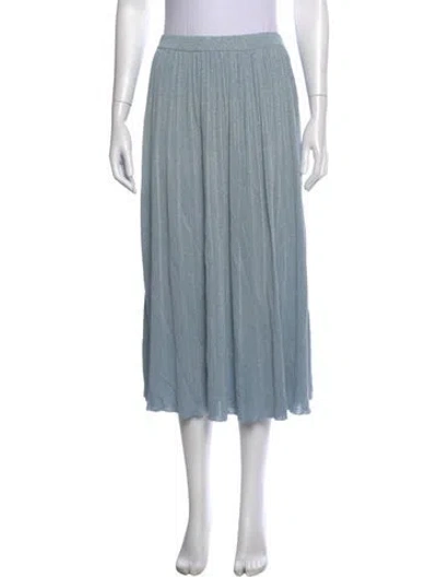 Pre-owned Zimmermann Striped Midi Length Skirt In Blue