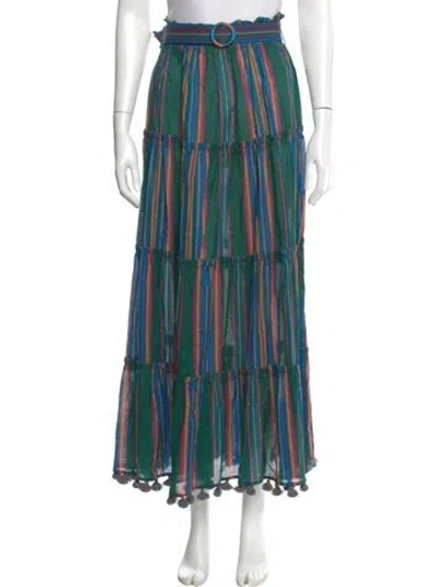 Pre-owned Zimmermann Striped Midi Length Skirt In Multi