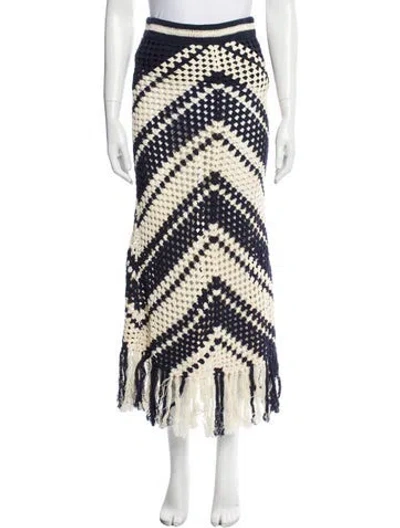 Pre-owned Zimmermann Striped Midi Length Skirt In Multi